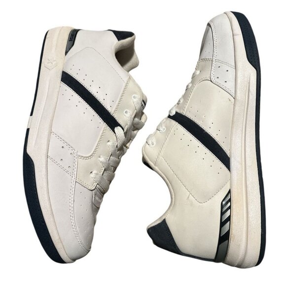 Converse All Star Leather Sneakers Mens 14 White Navy AV738 Vintage 2001 Rare - Picture 6 of 9